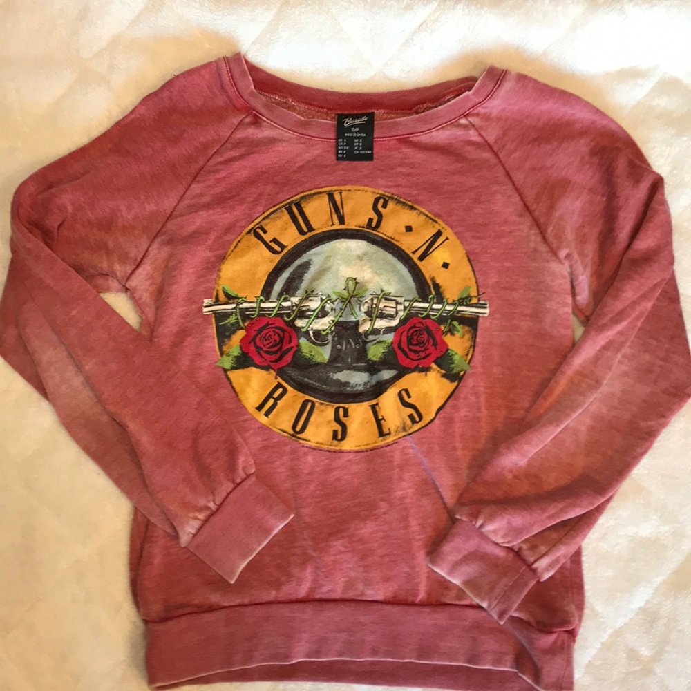 Distressed Guns N Roses sweatshirt